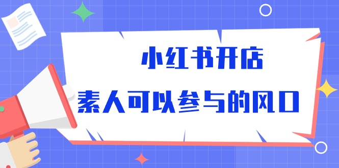 小红书开店，素人可以参与的风口（39节视频课程）-爱项目