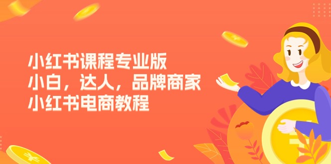 小红书课程专业版，小白，达人，品牌商家，小红书电商教程（15节）-爱项目