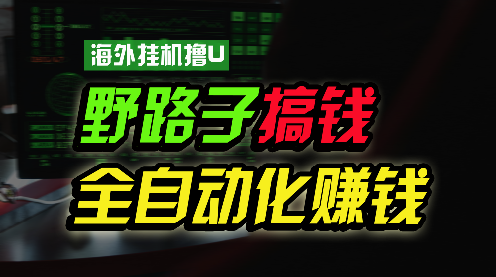 海外挂机撸U新平台，日赚8-15美元，全程无人值守，可批量放大，工作室内部项目！-爱项目