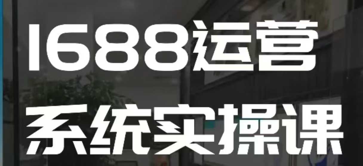 1688高阶运营系统实操课，快速掌握1688店铺运营的核心玩法-爱项目