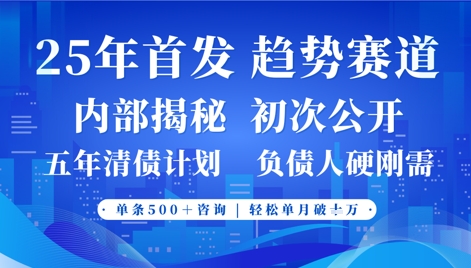 2025年首次公开，真正的事业型赛道，客咨不断，单月轻松破W-爱项目