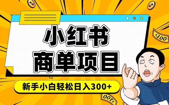 小红书千粉商单，稳定快速变现项目，实现月入6-8k并不是很难-爱项目