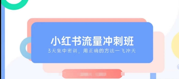 小红书流量冲刺班2025，最懂小红书的女人，快速教你2025年入局小红书-爱项目
