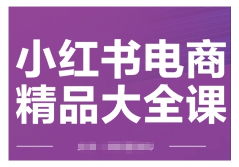 小红书电商精品大全课，快速掌握小红书运营技巧，实现精准引流与爆单目标，轻松玩转小红书电商-爱项目