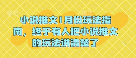 小说推文1月份玩法指南，终于有人把小说推文的玩法讲清楚了!-爱项目