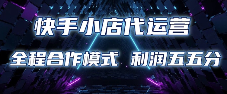 快手小店代运营 限时托管计划 合作模式 利润五五分成-爱项目