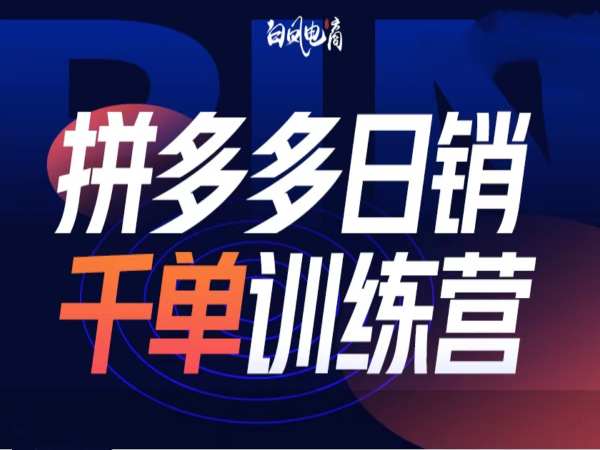 拼多多日销千单训练营第32期，2025开年变化和最新玩法-爱项目