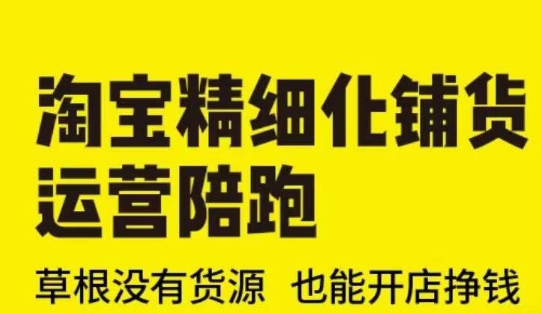 淘宝精细化铺货运营陪跑(部分更新至2025)，草根没有货源 也能开店挣钱-爱项目