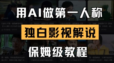 用AI做第一人称独白影视解说，手把手教学，保姆级教程-爱项目