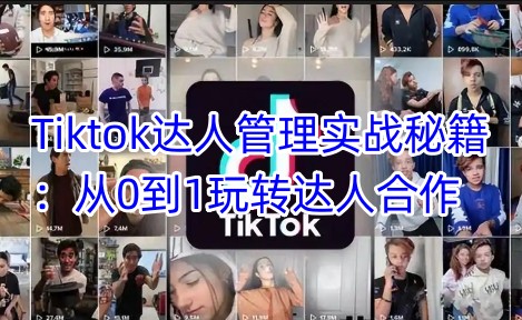 Tiktok达人管理实战秘籍：从0到1玩转达人合作-爱项目